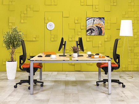 Комплект офисной мебели на 2 человека ЛДСП Зебрано Россия_ГКЗ-090924