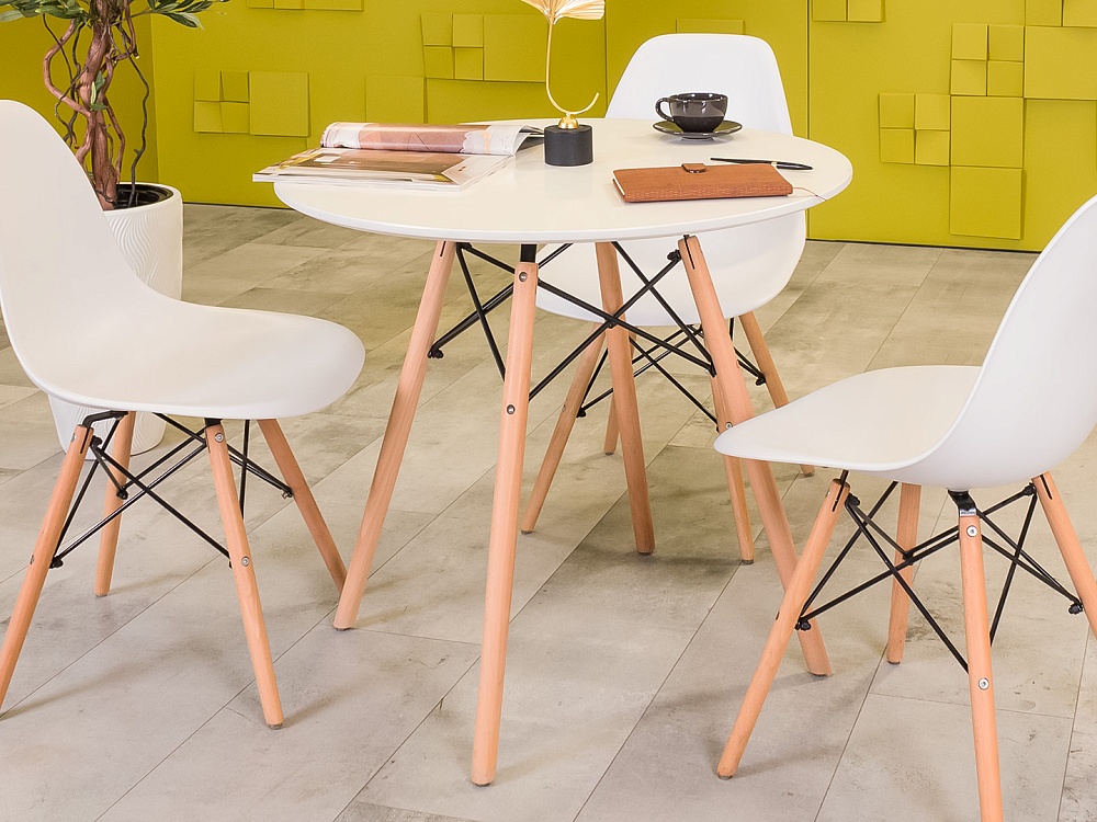 Обеденный стол IKEA ЛДСП Белый Швеция  СГКБ-290324