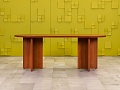 Офисный стол для переговоров 2000x800x750 ЛДСП Вишня Россия_СГОШ-200624