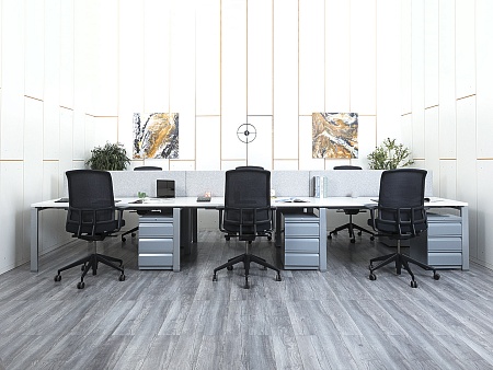 Комплект офисной мебели Techo 4 800х1 630х1 100 ЛДСП Белый   (КОМБ1-29054)