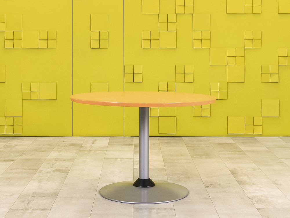 Офисный стол для переговоров Steelcase 1100x1100x720 ЛДСП Бук Франция_СГКВ-280923