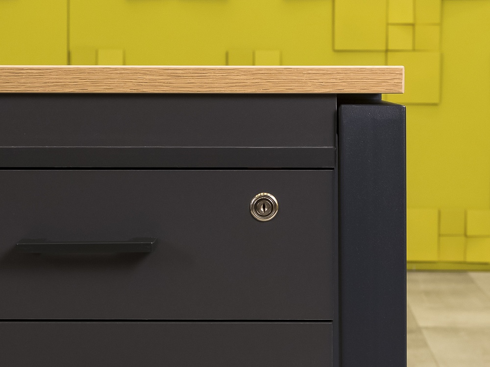 Офисный стол прямой ЛДСП Зебрано  СППЗ-26016