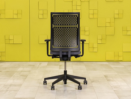 Офисное кресло для персонала на колесах BENE Ткань Серый Австрия_КПТС-150623