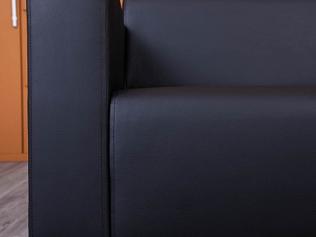 Офисный диван ДМебель Кожзам Черный   (ДНКЧ2-25094(нов))