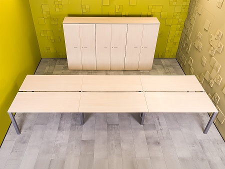 Комплект офисной мебели на 6 человек LAS ДСП Клен Италия_ГКВ-09091