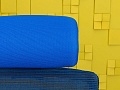 Офисное кресло руководителя на колесах Ткань Синий Импорт_КРТН1-271023