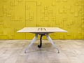 Офисный стол для переговоров Steelcase 2450x1500x720 МДФ Белый Франция_СГПБ-281223