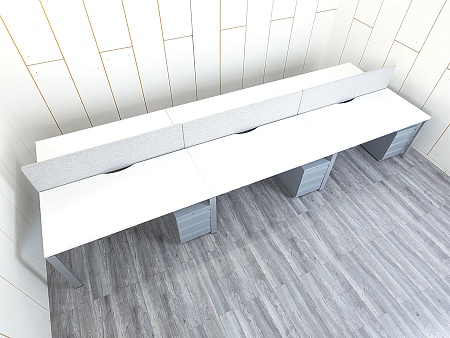 Комплект офисной мебели Techo 4 800х1 630х1 100 ЛДСП Белый   (КОМБ1-29054)