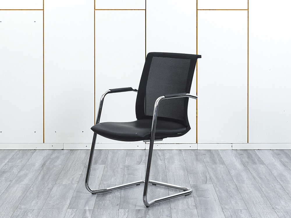 Конференц кресло для переговорной  Черный Сетка Profoffice Skin  (УДСЧ-01044)