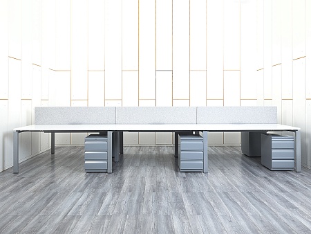 Комплект офисной мебели Techo 4 800х1 630х1 100 ЛДСП Белый   (КОМБ1-29054)