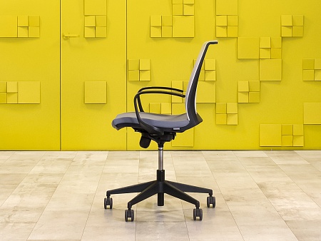 Офисное кресло для персонала на колесах NARBUTAS Ткань Серый Литва_КПТС-151223