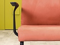 Конференц кресло для переговорной на полозьях Steelcase Ткань Коричневый Франция_КДТК-291223