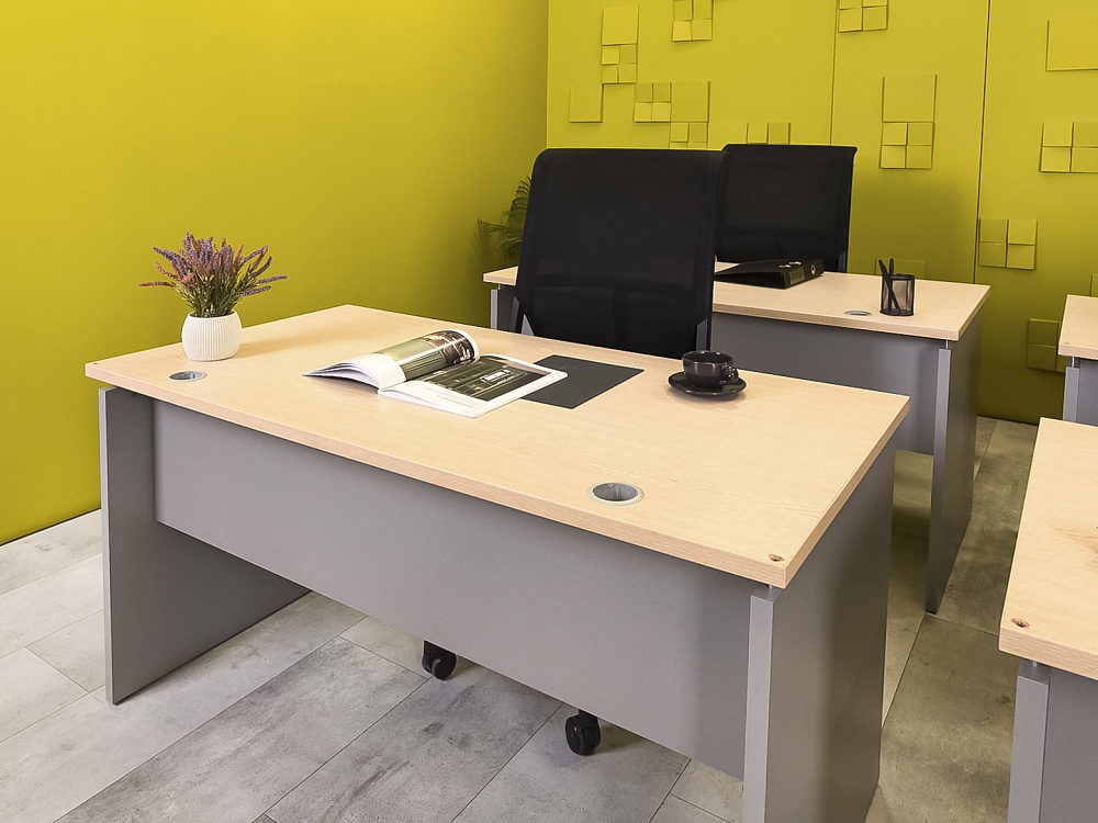 Офисный стол прямой ЛДСП Зебрано  СППЗ-31016