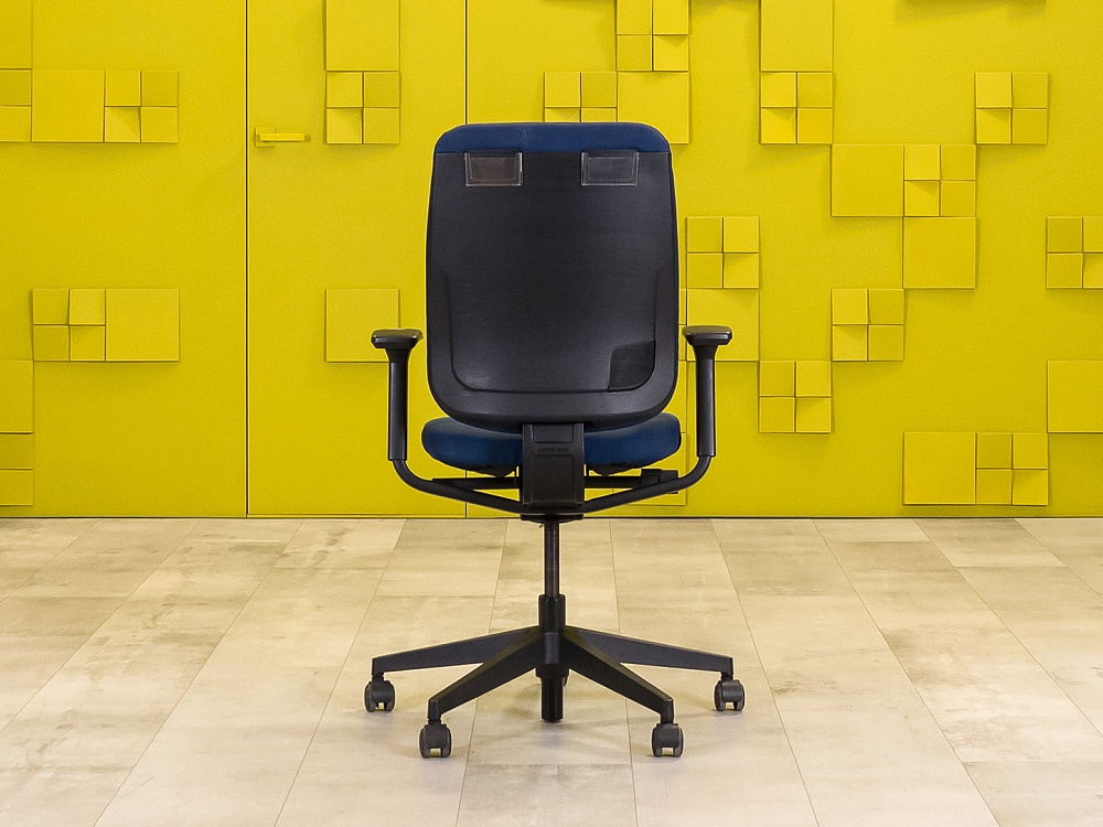 Офисное кресло для персонала на колесах Steelcase Ткань Синий Франция_КПТН-250124