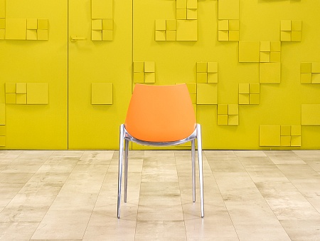 Офисный стул на ножках Hoop Пластик Оранжевый; Зелёный Италия_УНПО-26110