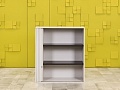 Шкаф для документов офисный  Steelcase ЛДСП Серый Франция  ШД1ДС-27046