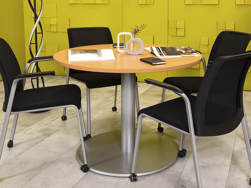 Офисный стол для переговоров Steelcase ЛДСП Ольха Германия  СГОЛ2-04026
