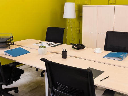 Комплект офисной мебели на 6 человек LAS ДСП Клен Италия_ГКВ-09091