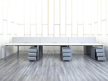 Комплект офисной мебели Techo 4 800х1 630х1 100 ЛДСП Белый   (КОМБ1-29054)