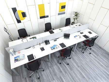 Комплект офисной мебели Techo 4 800х1 630х1 100 ЛДСП Белый   (КОМБ2-29054)