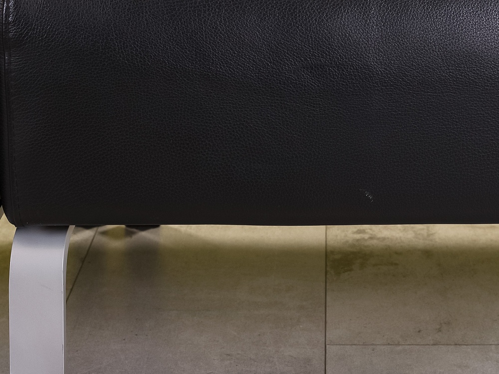 Офисный диван Coffice Linear BENE 1750x780 Кожа Чёрный Австрия_ДНКЧ-071024