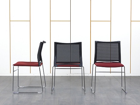 Конференц кресло для переговорной  Красный Ткань Profim Ariz  (КГТК-28050)