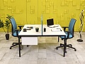 Комплект офисной мебели на 2 человека  ЛДСП Белый  ГКБ-30036