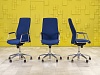Офисное кресло руководителя на колесах SOLO HR Nowy Styl Ткань Синий Польша_КРТН-260324