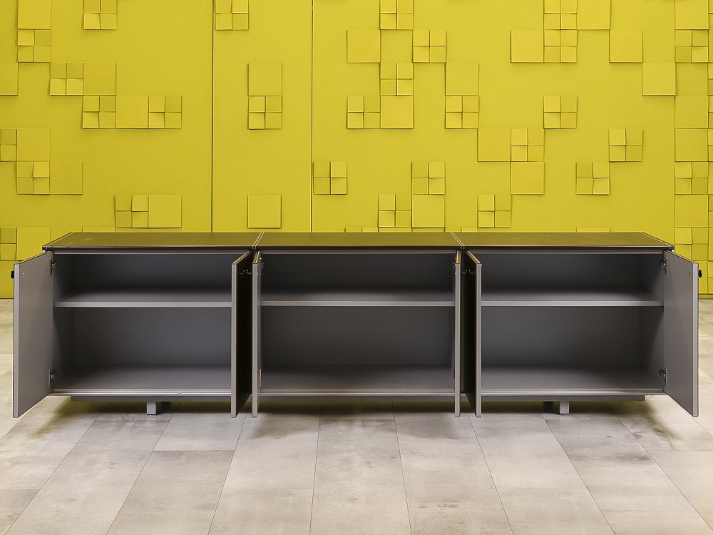 Тумба греденция Кожа Коричневый  ГРЕ-25036