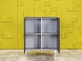 Шкаф для документов офисный Sinetica 1000x440x1050 Закрытый ДСП Венге; Серый Италия_ШД4ДЕ-201022