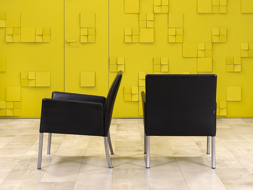 Комплект из 2-х мягких кресел WALTER KNOLL 700x700 Кожа Чёрный Германия_КНКЧК-25051