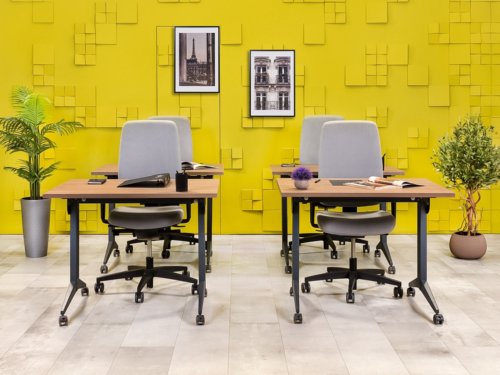 Офисный стол прямой 1000x720 ДСП Зебрано Россия_СППЗ-15072