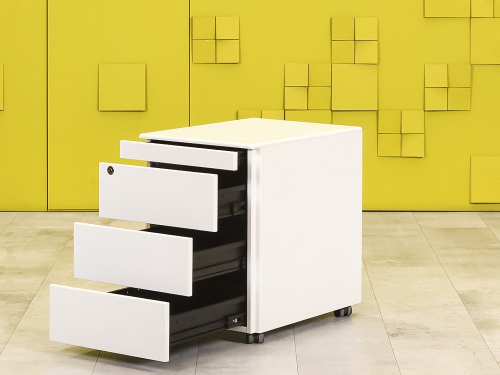 Офисная тумба выкатная  Металл Белый Импорт  ТВ4ЯМ1-12026