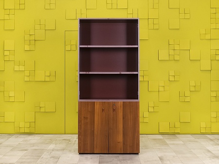 Шкаф в кабинет руководителя для документов GOODFURNITURE CANNES 900x455x2010 Комбинированный МДФ Оре