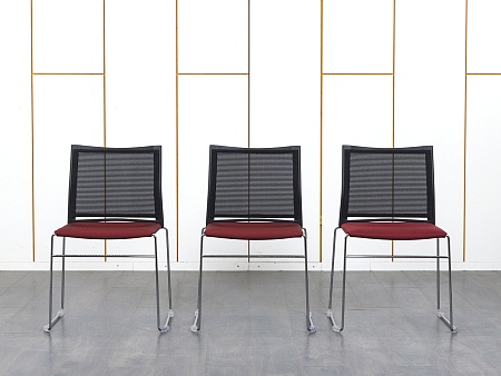 Конференц кресло для переговорной  Красный Ткань Profim Ariz  (КГТК-28050)