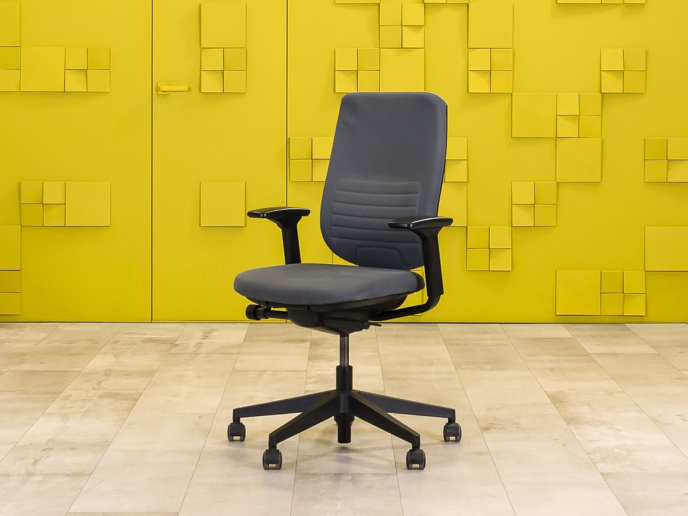 Офисное кресло для персонала на колесах Steelcase Ткань Серый Франция_КПТС-010224