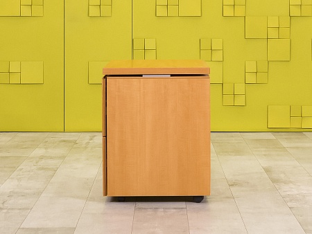 Офисная тумба для оргтехники 800x600x750 ЛДСП Ольха Выдвижные ящики Импорт_ТО2ЯЛ-200923