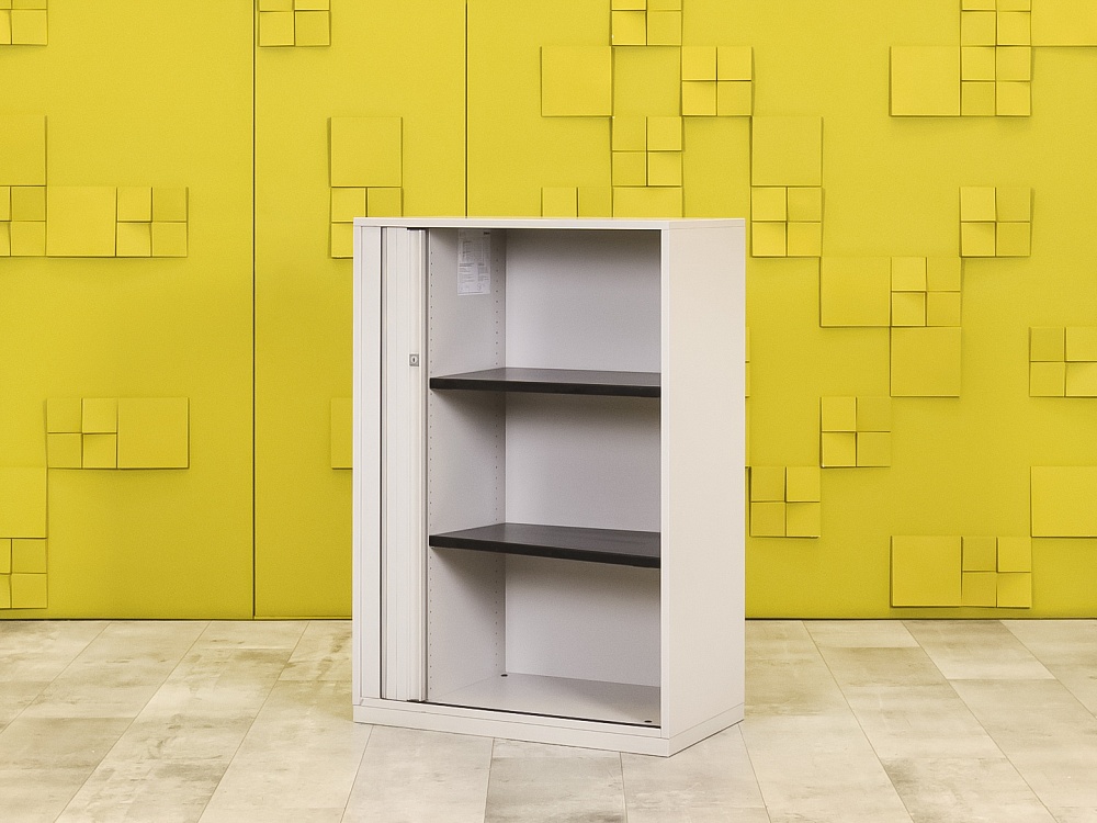 Шкаф для документов офисный  Steelcase ЛДСП Серый Франция  ШД1ДС2-27046
