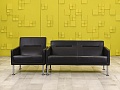 Комплект мягкой мебели Steelcase Кожа Чёрный Франция  ДНКЧК-06026