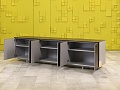 Тумба греденция Кожа Коричневый  ГРЕ-25036