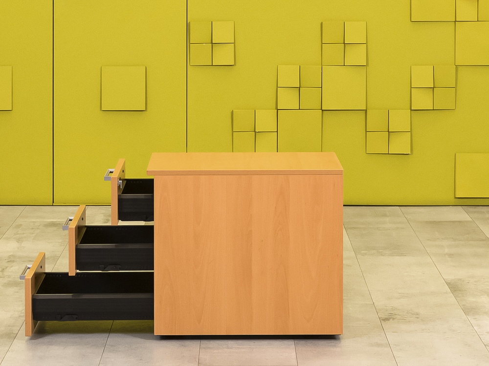 Офисная тумба выкатная Steelcase ЛДСП Ольха Германия  ТВ3ЯЛ-30016