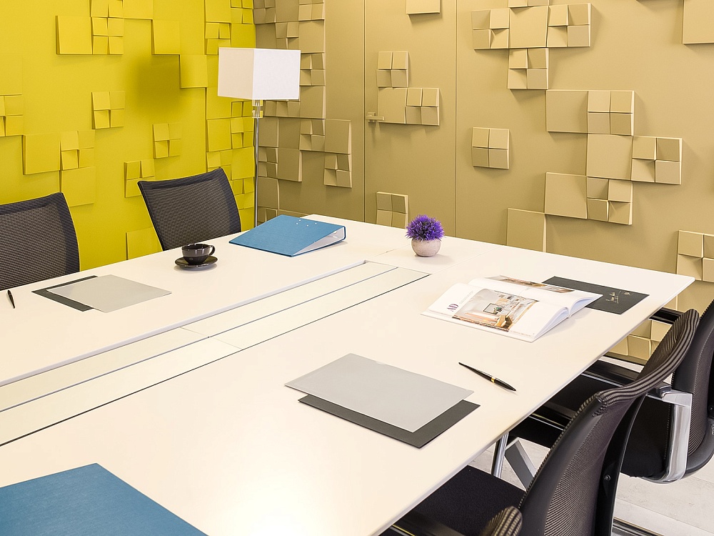 Офисный стол для переговоров Steelcase 2450x1500x720 МДФ Белый Франция_СГПБ-281223