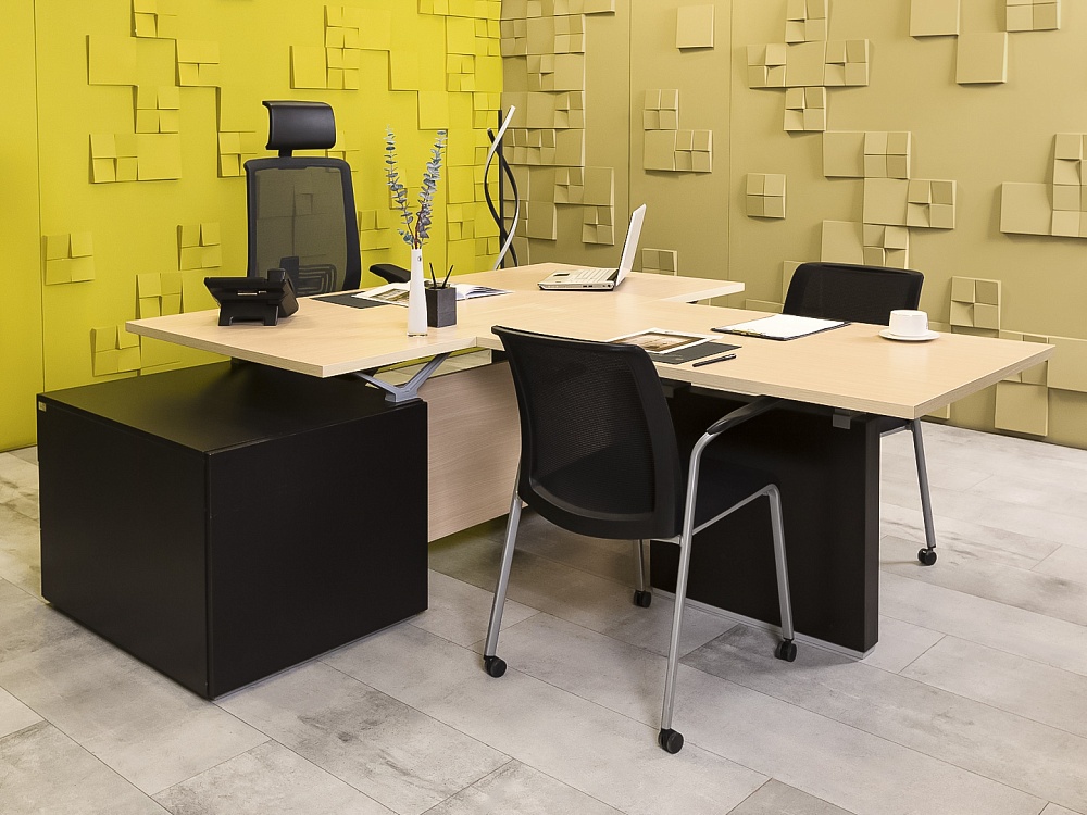 Стол для руководителя  ABC BABINI OFFICE ЛДСП Зебрано Италия  СРПЗ-31036