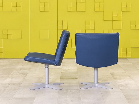 Комплект из 2-х мягких кресел 1x1 Кожа Синий Импорт_КНКНК-290124