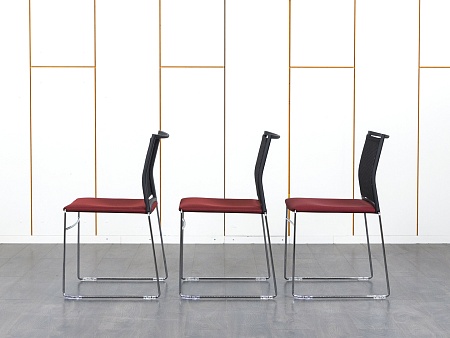 Конференц кресло для переговорной  Красный Ткань Profim Ariz  (КГТК-28050)