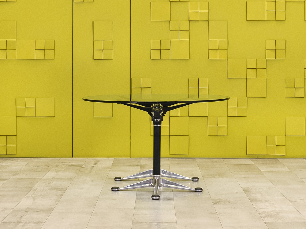 Офисный стол для переговоров Burdick Herman Miller 1200x1200x750 Стекло США_СГКС-030823