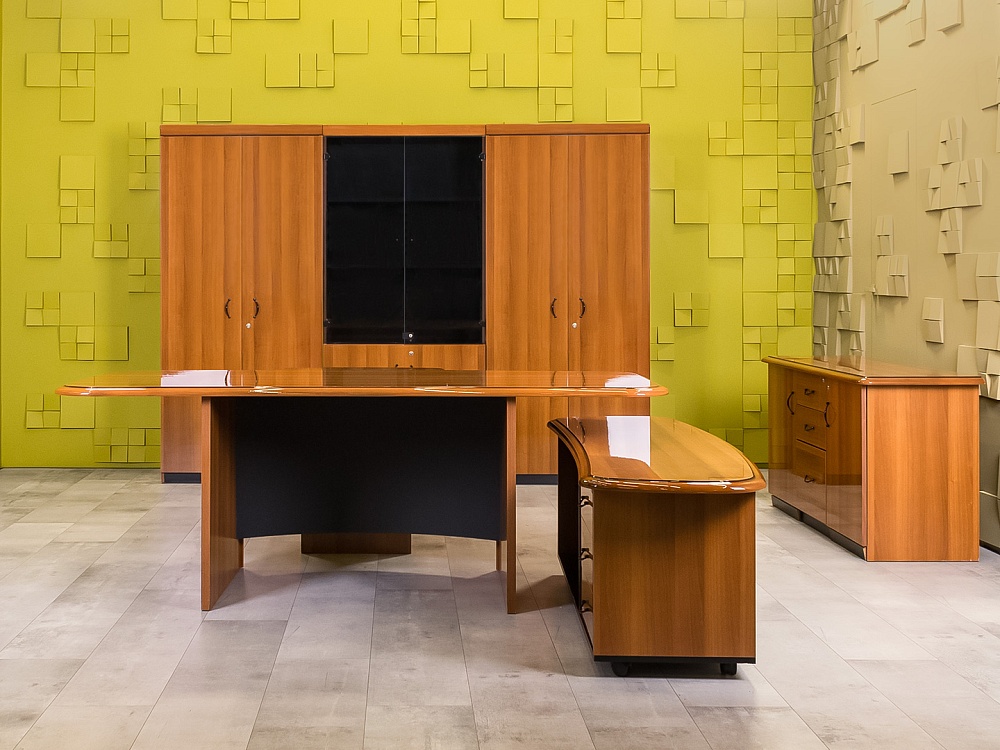 Кабинет руководителя CANNES Goodfurniture МДФ Орех Италия_КРХ1-070524