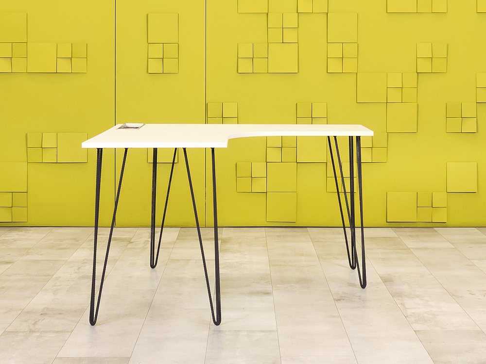 Офисный стол угловой  ЛДСП Белый   СПУБ2-24025