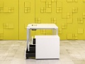 Комплект офисной мебели стол с тумбой  Steelcase ЛДСП Белый Франция  СППБТ1-04026