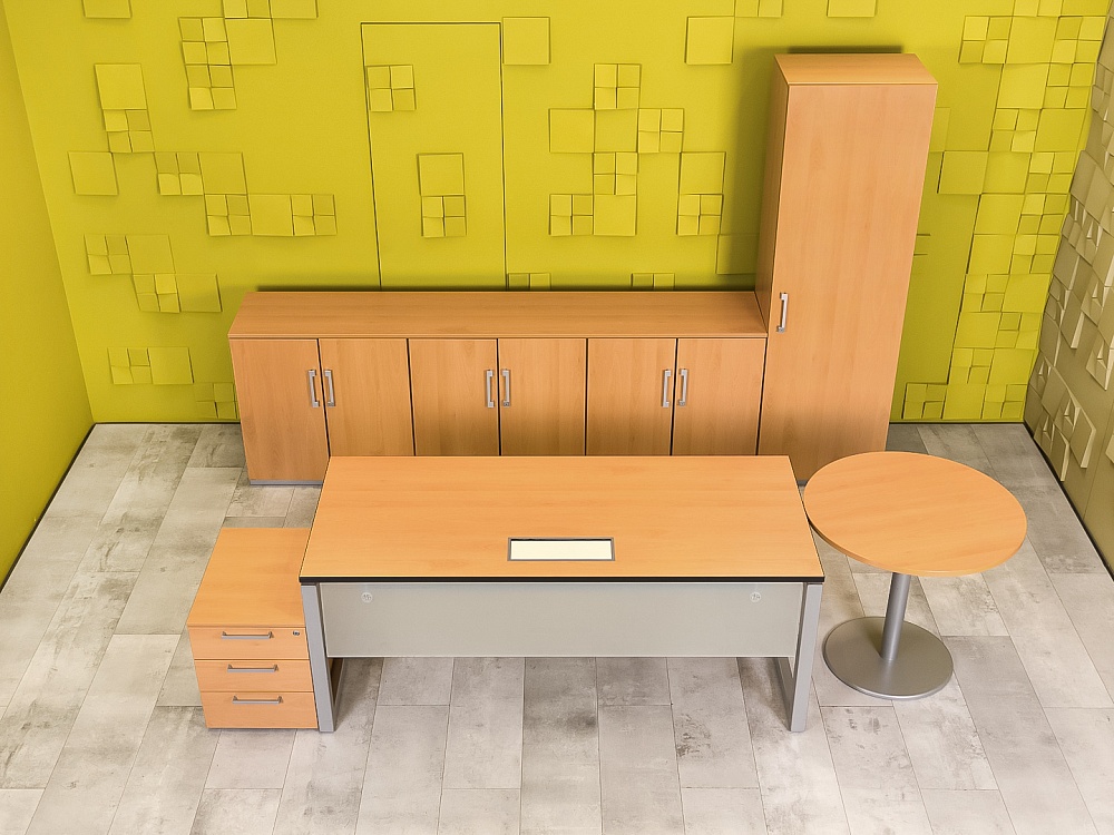 Кабинет руководителя  Steelcase ЛДСП Ольха Франция  КРЛ4-04026